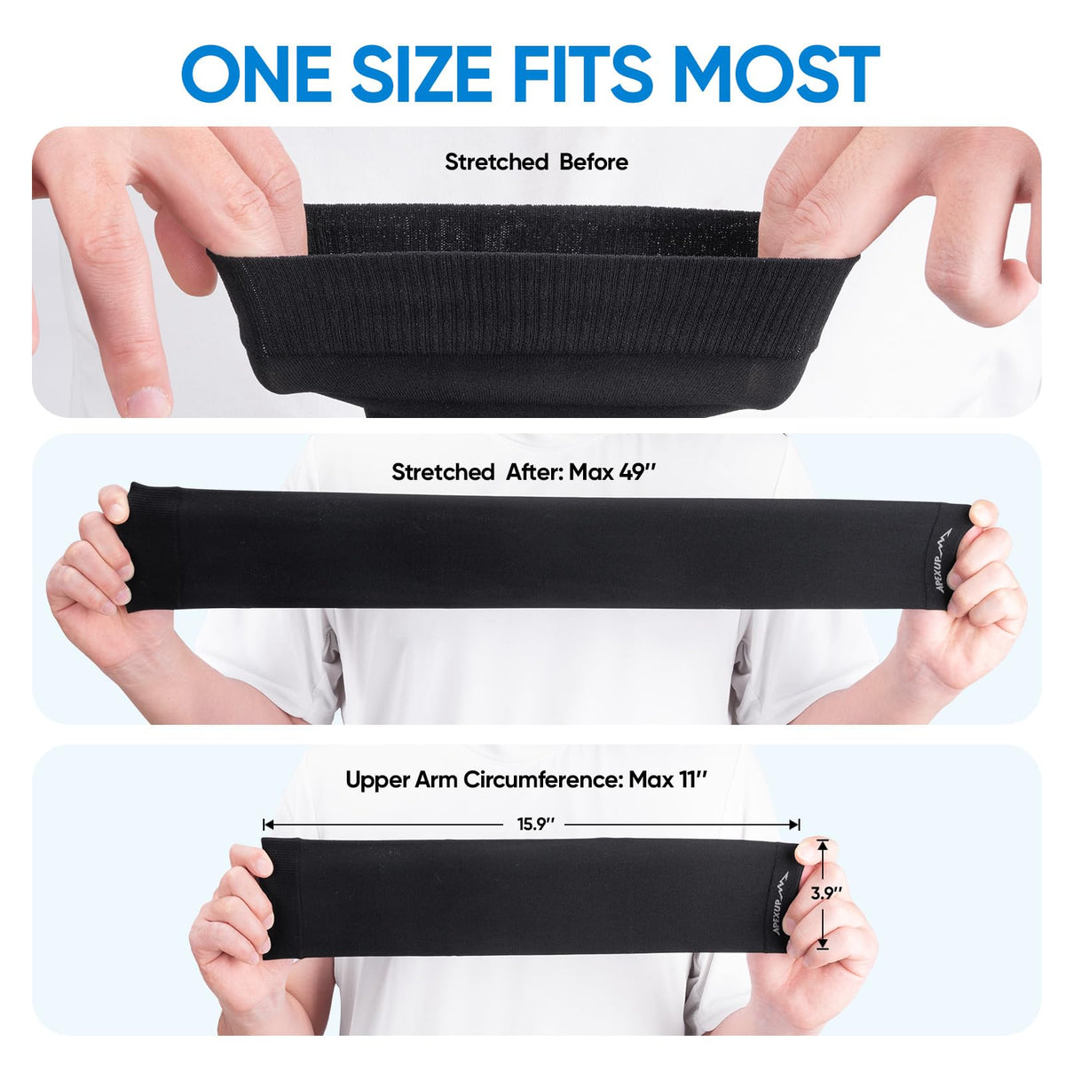 APEXUP Cooling Arm Sleeves for Men Women, UV Sun Protection UPF 50, Sports Compression Arm Sleeves for Outdoor (4PK, Black/White/Gray/Dark Gray)