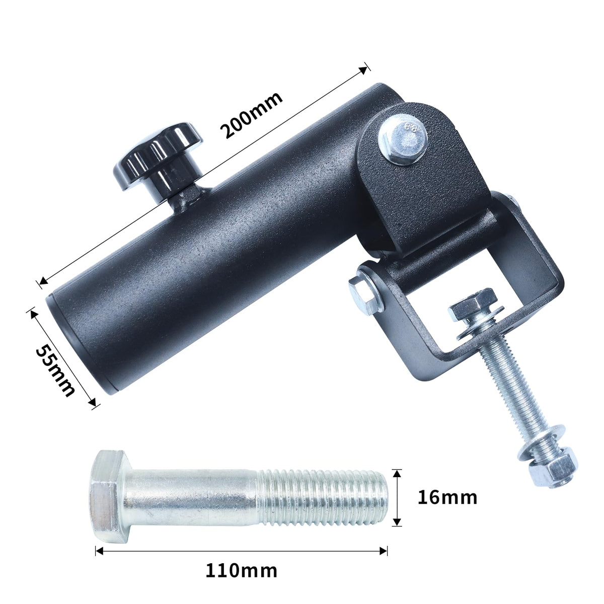 FNKTEK T-Bar Row Landmine Attachment for Barbell 360° Swivel Landmine Base Fits 2” Olympic Bar,Gym Home Fitness,Squat,Deadlifts (16mm Aperture)