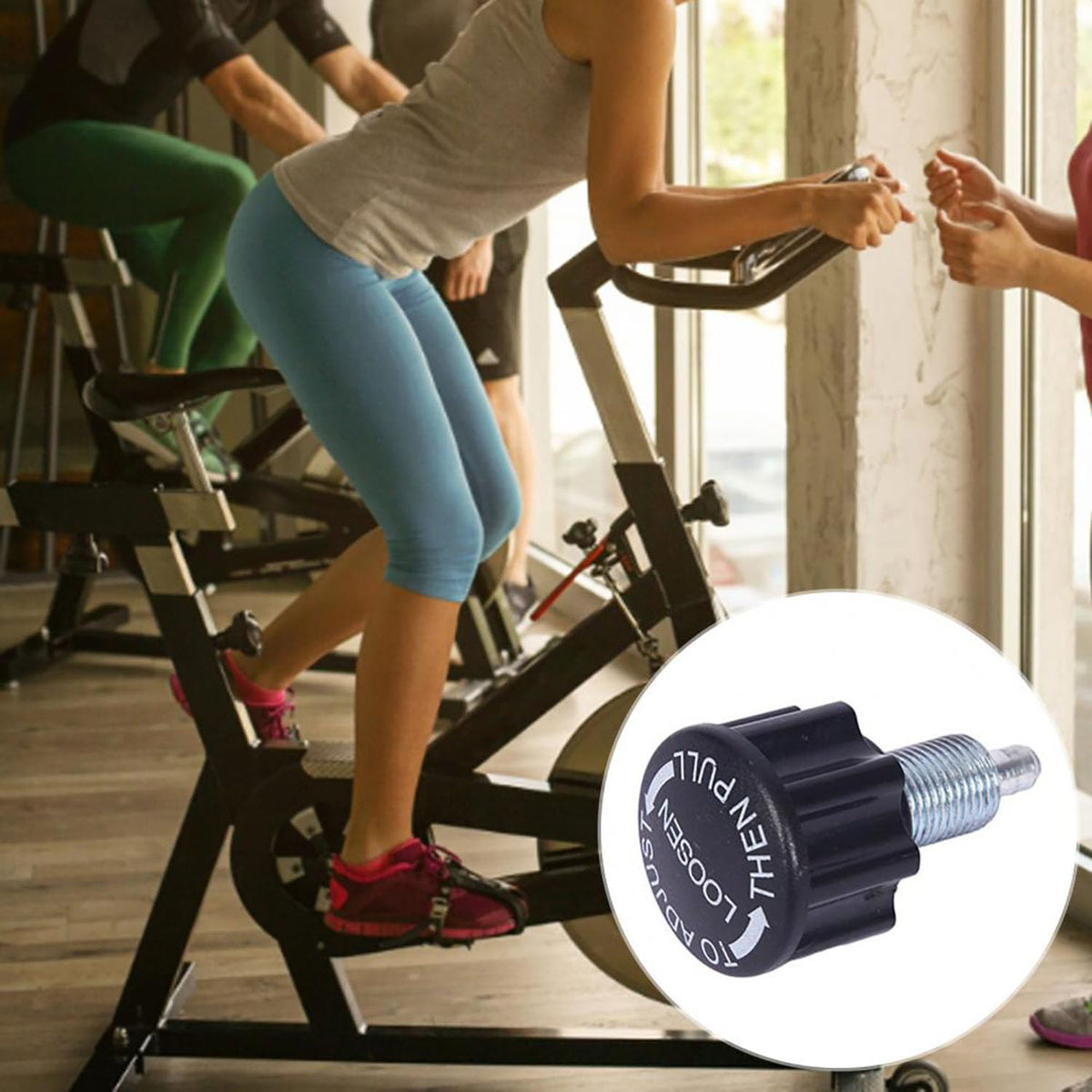 Lovelysp M16 Pop Pull Pin Knob Indoor Exercise Bike Locking Pin Spring Knob Plastic and Metal 1PCS