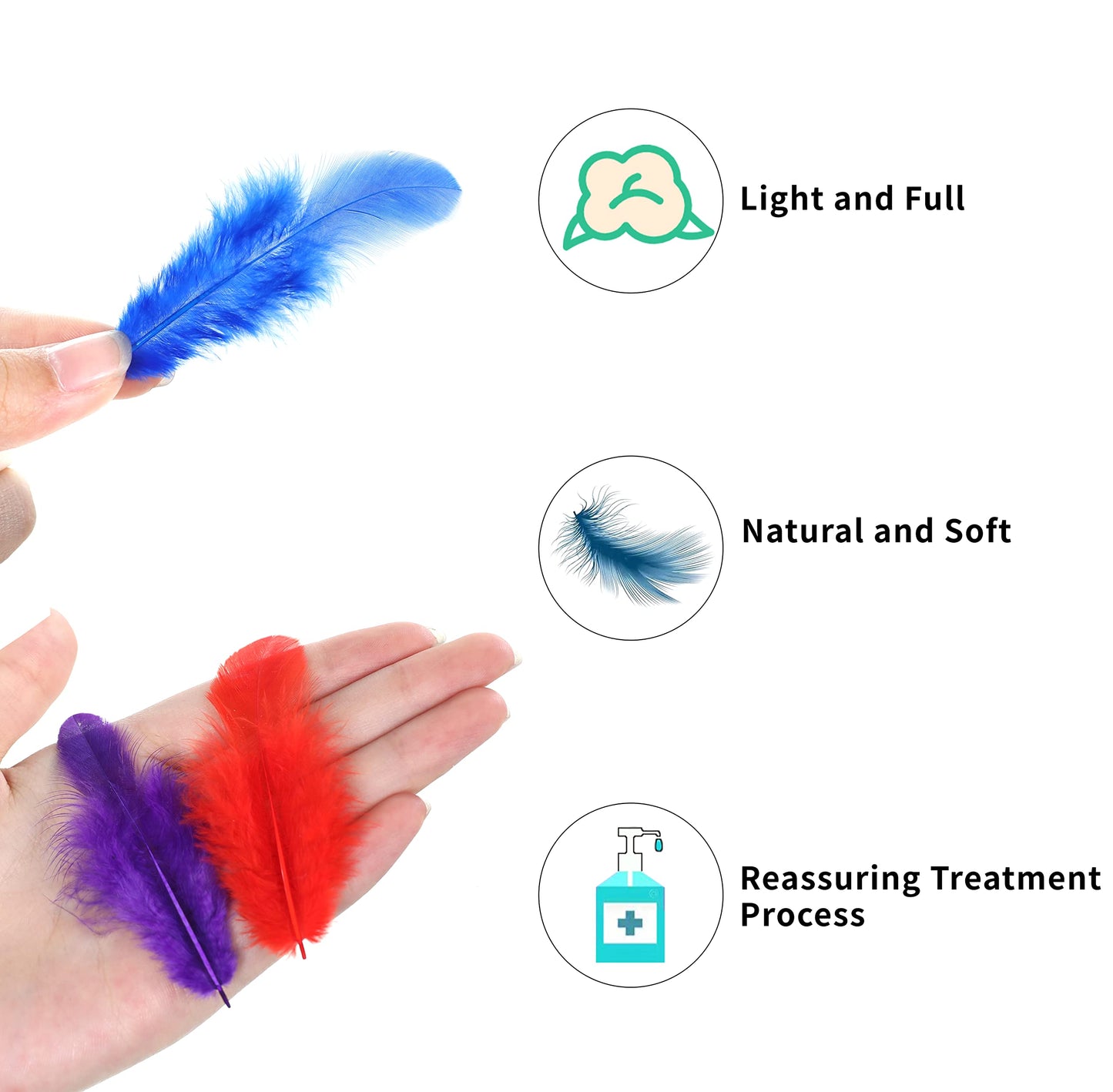 Soarer 900pcs Green Gold Purple Feathers - 3-5inch Feathers Bulk for Mardi Gras Party, Dream Catcher Supplies and DIY Crafts