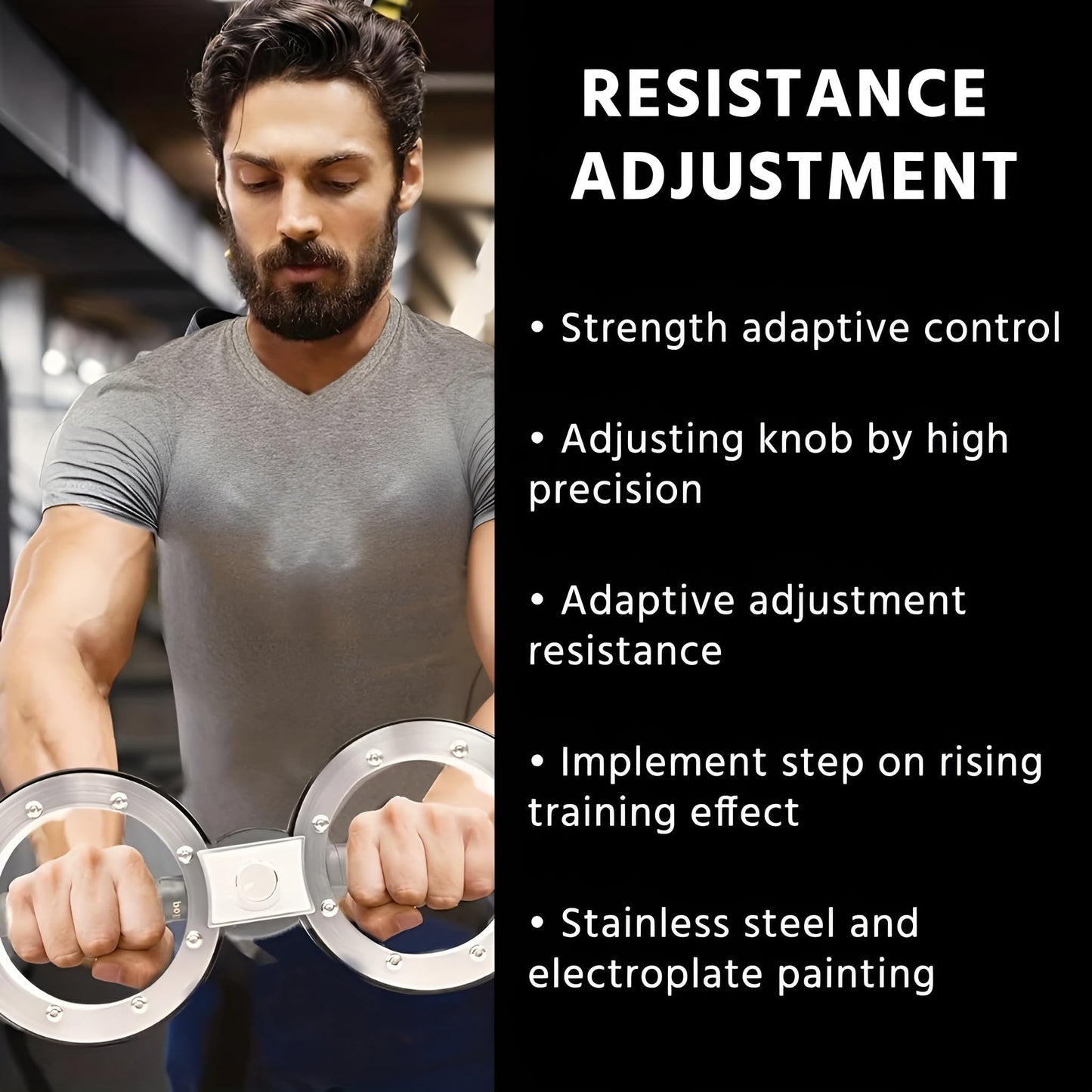 Adjustable Resistance Forearm Trainer, Arm Rehabilitation Exercise Equipment for Men and Women, 360° Rotation Muscle Burner Machine, Shoulder and Back Exercise for Home and Gym Use (Silver)
