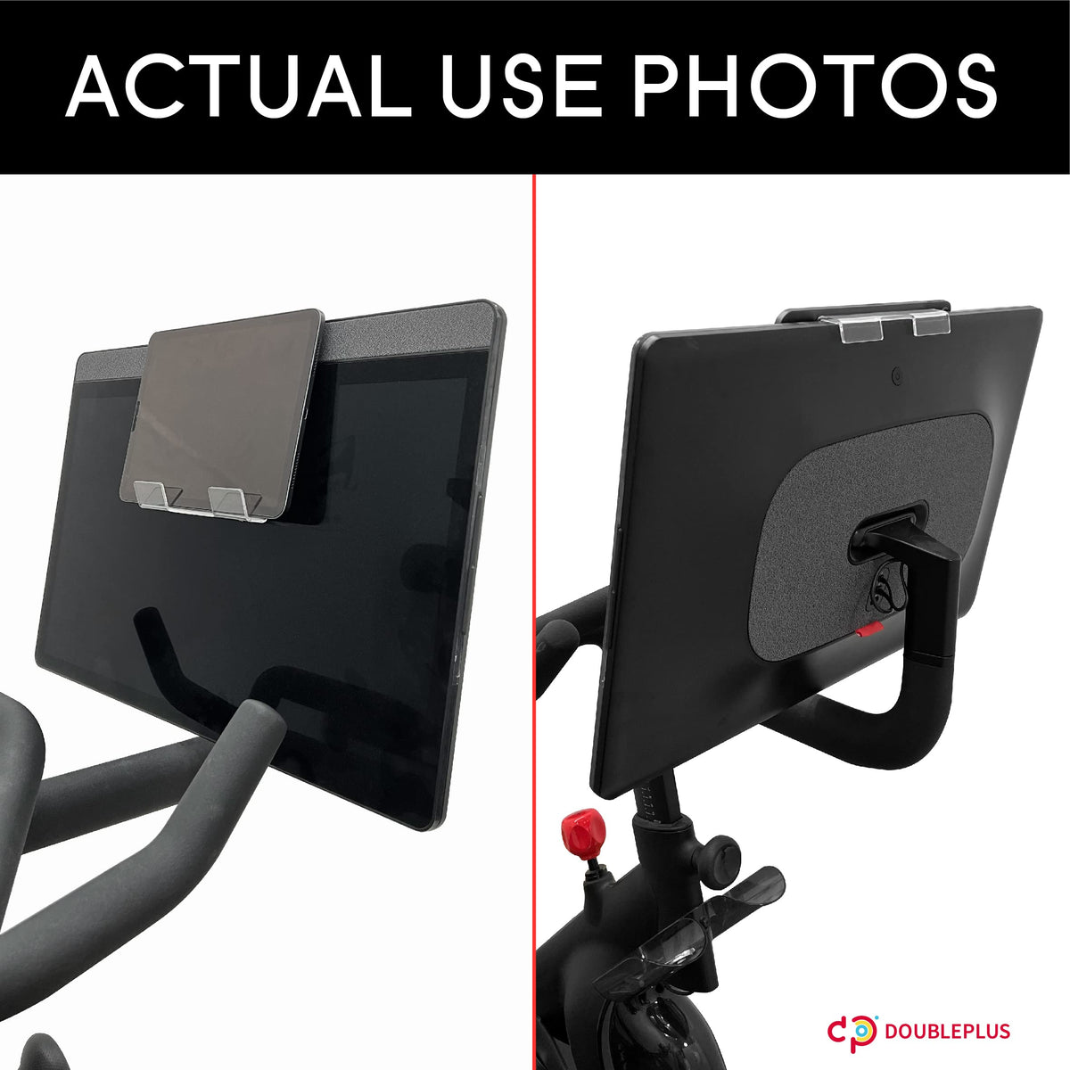 Doubleplus Tablet Holder Compatible with Peloton Bike & Plus & Tread & Row, Accessories Holder for iPad, Tablet Stand Compatible with Myx Bike,Mount for Kindle & eReader, NOT FOR Cross Training Series