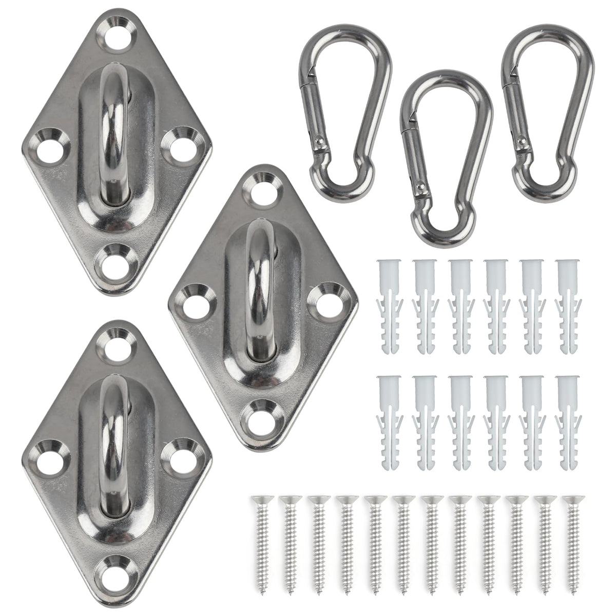 3 Pack Resistance Band Wall Mount, Exercise Anchors Hooks for Wall, Space Saving Workout Resistance Bands for Beginners, Athletes, Fitness Enthusiasts, Home Gym, Suspension Trainer, Stretching