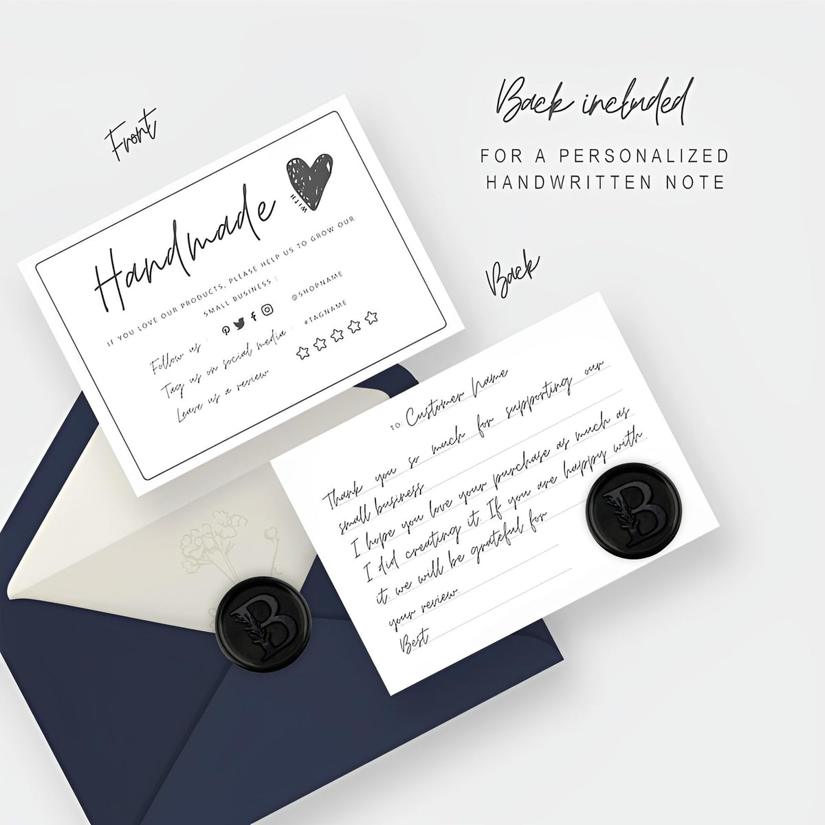 100Pcs Black Wax Seal Stickers Handmade Vintage Botanical Leaves Adhesive Letter Wax Stickers for Wedding Party Invitations, Envelope, Gift Wrap, Christmas(Initial J, Black)