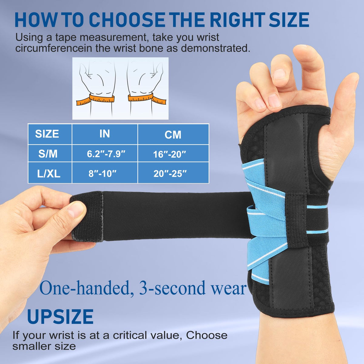 FENGJIDA Wrist Brace for Carpal Tunnel & Arthritis Relief - Adjustable Breathable Night Sleep Support with Metal Splint, Wrist Support for Tendonitis & Pain, Fits Left or Right Hand