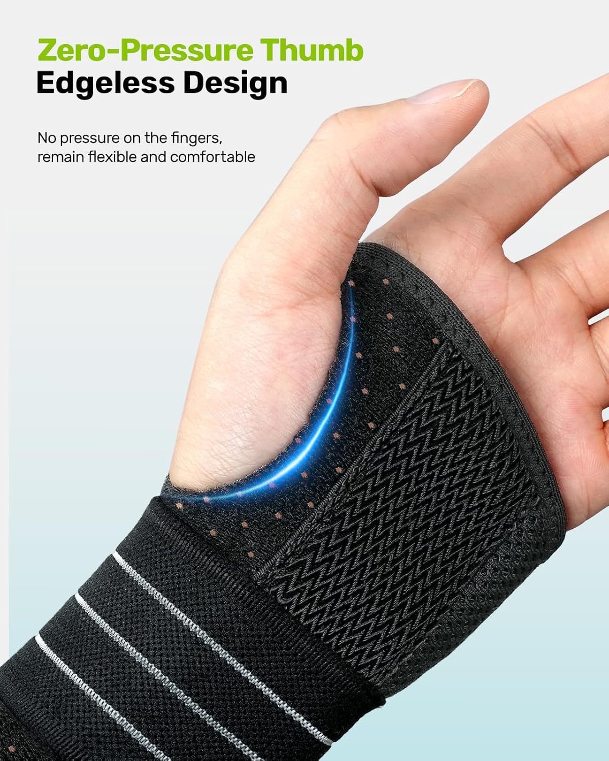 Rakiie 2 Pack Carpal Tunnel Wrist Braces, Adjustable Wrist Support Splint for Night Sleep & Daytime Working, Hand Braces Pain Relief for Arthritis, Typing, Pregnancy, Men Women (Gray, M)