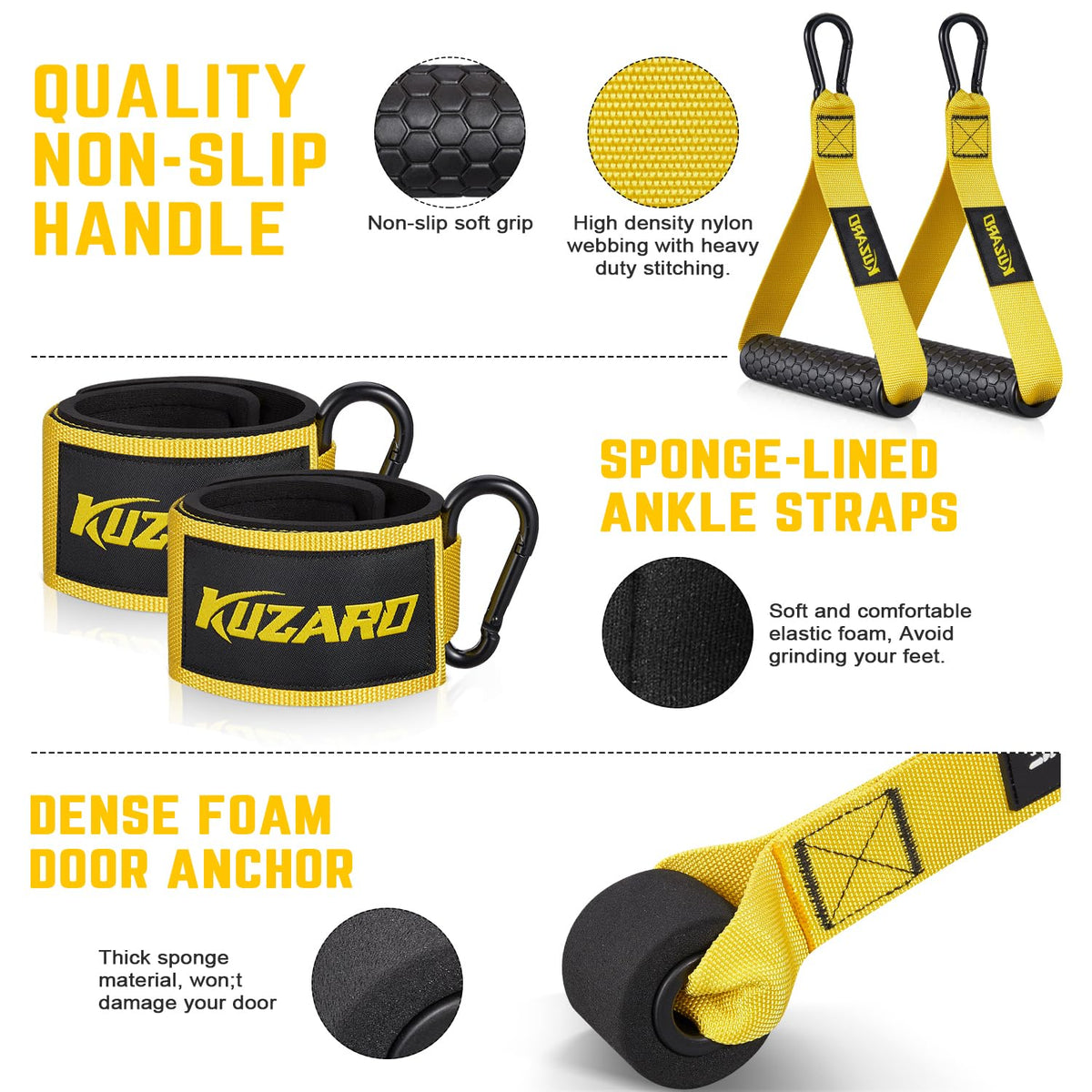 KUZARO Heavy Resistance Bands for Working Out, 300lbs/360lbs Heavy Exercise Bands with Handles, Resistance Bands for Men, Weight Bands Set for Muscle Training, Strength, Yoga, Home Workout Equipment