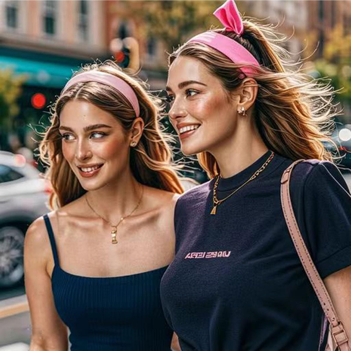 Fecawd 3PCS Headbands for Women Non Slip Elastic Sweat Hairbands Fashion Sports Hair Bands Soft Cloth Fabric Stretchy Headband for Workout Yoga Running