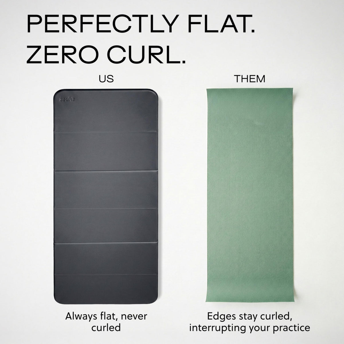 Stakt The Original Foldable Yoga Mat, Premium Foldable Exercise & Workout Mat with Non-Slip Surface, Lightweight Portable for Studio or Home Use, As Seen on Shark Tank - Dune