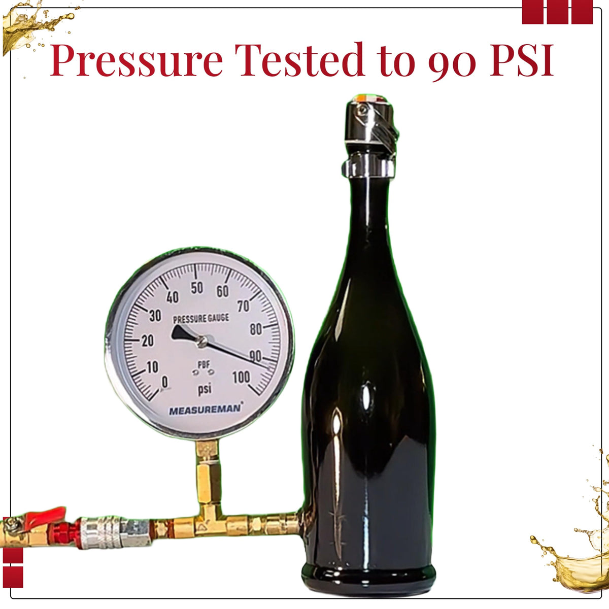 Wine Stopper & Champagne Stopper All In One - Patented Seal, Preserves Bubbles & Taste for Prosecco, White and Red Wines. 1 Pro Grade Evan James Bottle Stopper With Hanging Gift Box