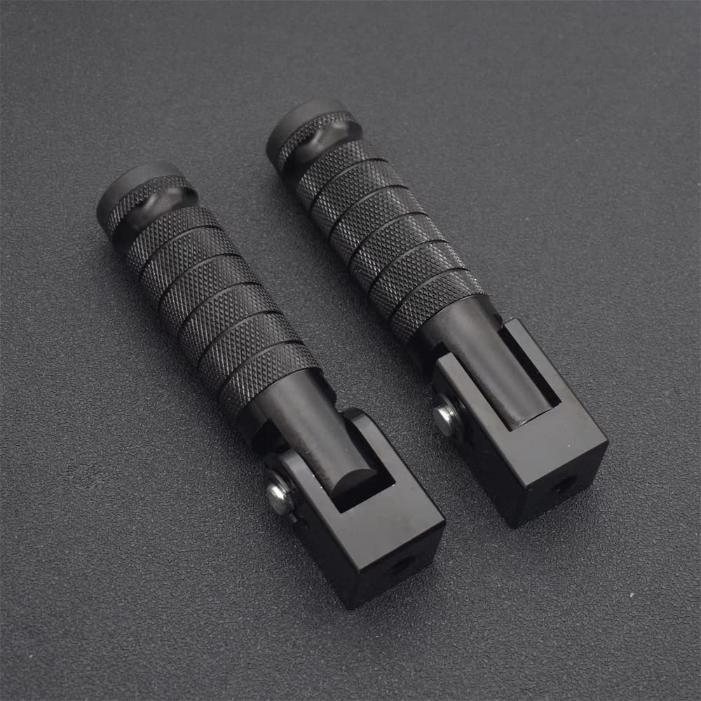 Universal Motorcycle Bicycle Folding Foot Pegs 90 Degree Foldable Electric Motorbike Ebike For Super73 S2/ZX/RX/R/S Passenger Footrests Rearsets Rear Set Footpegs foot Rest Pedals M8 Install Bolts