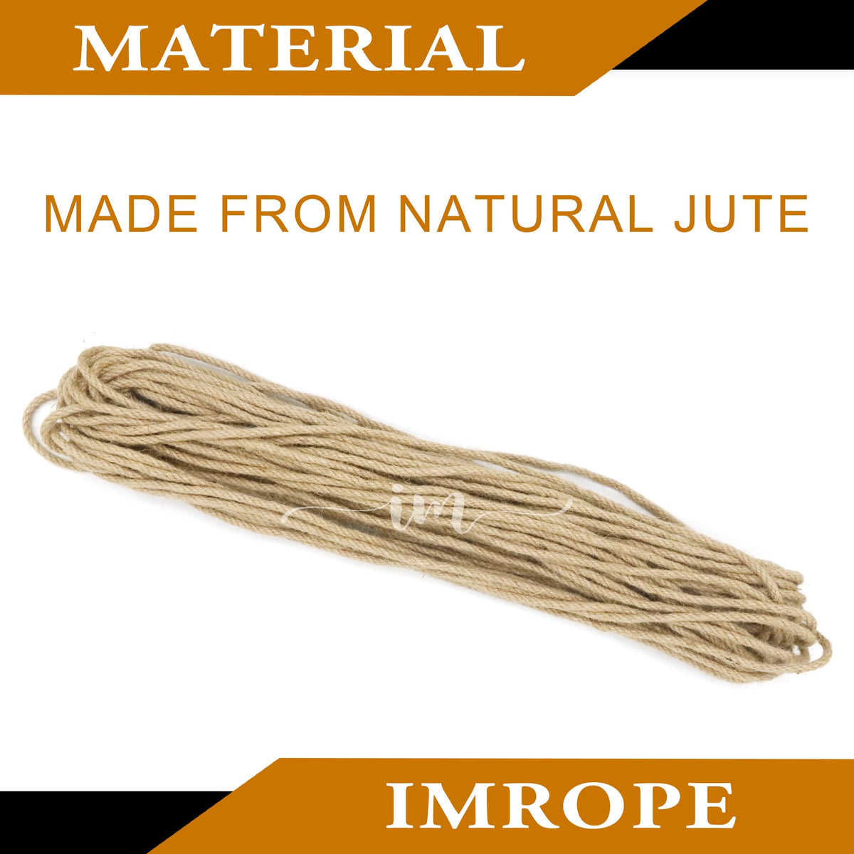 IMROPE 5mm x 300 Feet Natural Jute Rope, Twine for Gardening Tomato Climbing Plant Tie Floristry Crafts Gift Wrapping Packing Decor