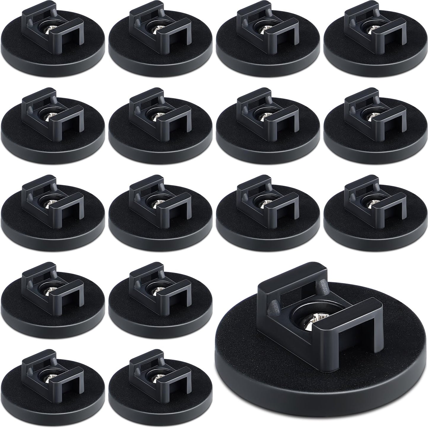 Yookeer Magnetic Zip Tie Mount Base Black Magnetic Cable Clips Wire Holder Multipurpose Cable Ties Management Base Electrical Supplies for Wire
