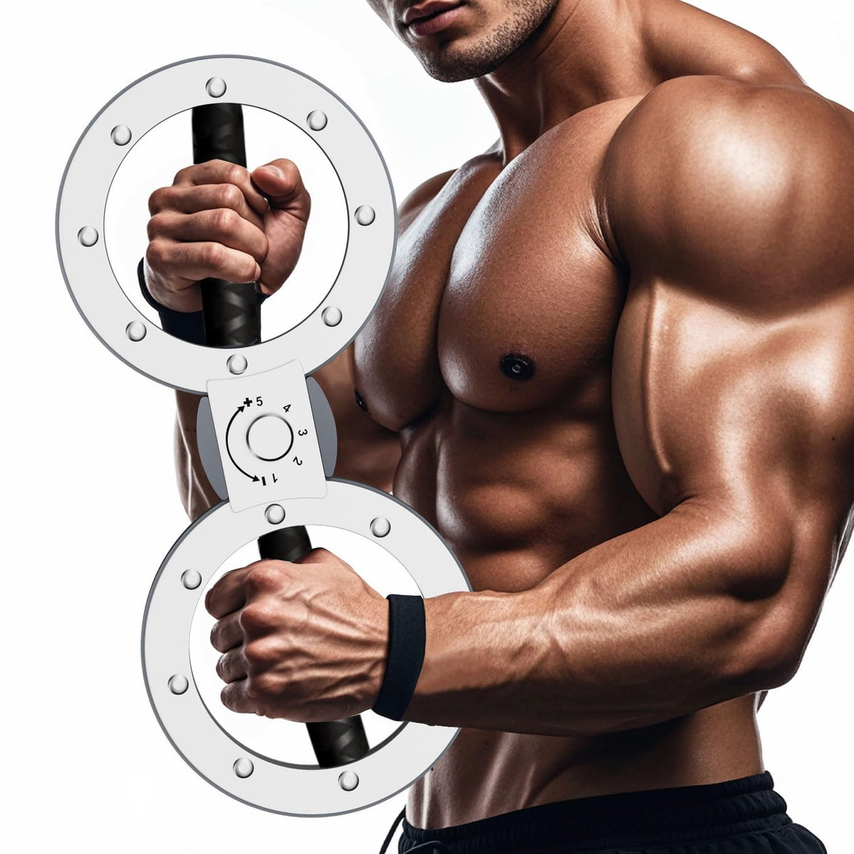 POZOERA Burn Machine Arm Workout - Forearm Trainer Strengthener with 12LB Adjustable Resistance, Arm Exercise Equipment for Men&Women with 360 Degree Rotator
