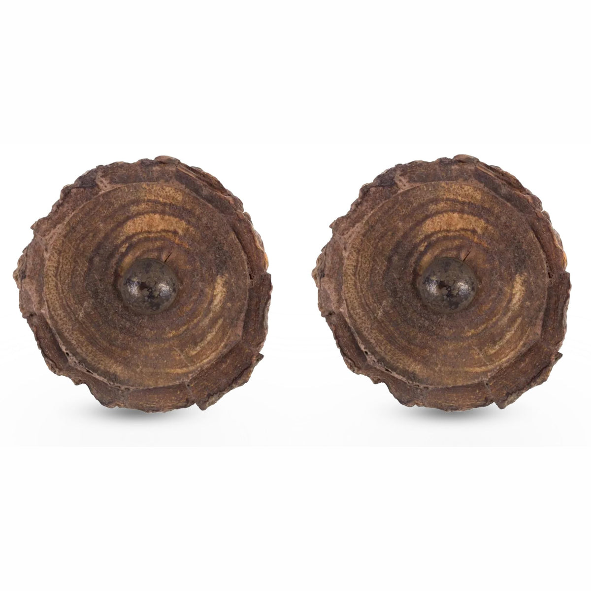Rustic Edge Stump Wood Knob – Premium Decorative Knobs for Cabinets and Drawers – Novelty Furniture Knobs and Pulls for DIY Hardware Crafts – Vanity, Dresser Hardware for Home Decor - Set of 2