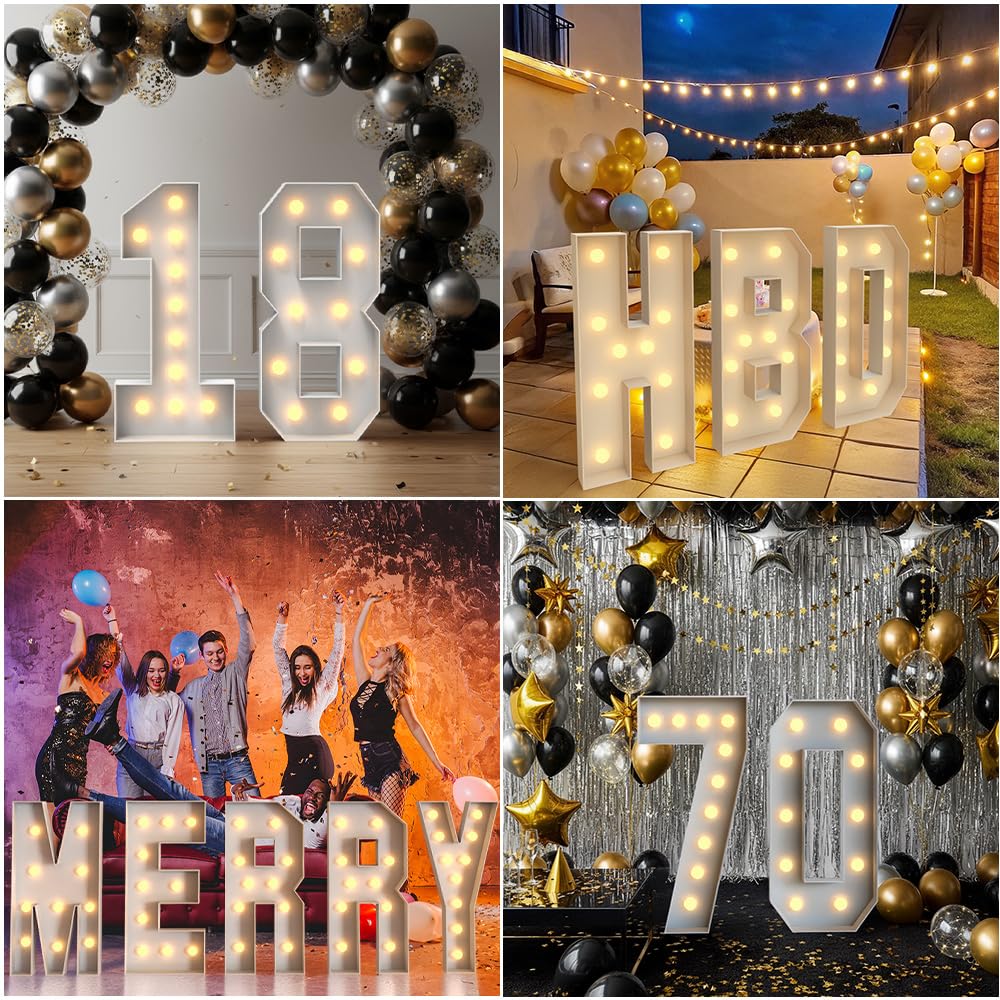 Light up Letters 3ft Marquee Giant Light up Letters K LED Letter Lights Lighted Letter Pre-Cut Foam Board for Birthday Christmas Graduation Party Decorations Letras Con Luces Para Decorar Fiestas