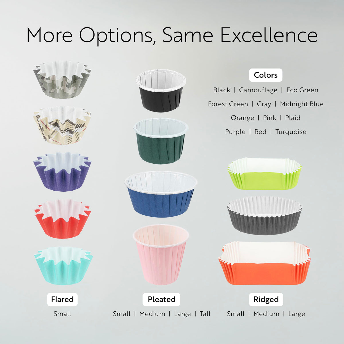 Restaurantware Paper Baking Cups 200 Count 0.4 Ounce Paper Greaseproof Muffin Liners, 2 Inches Disposable Baking Cups Flared Design Black for Oven and Freezer Use