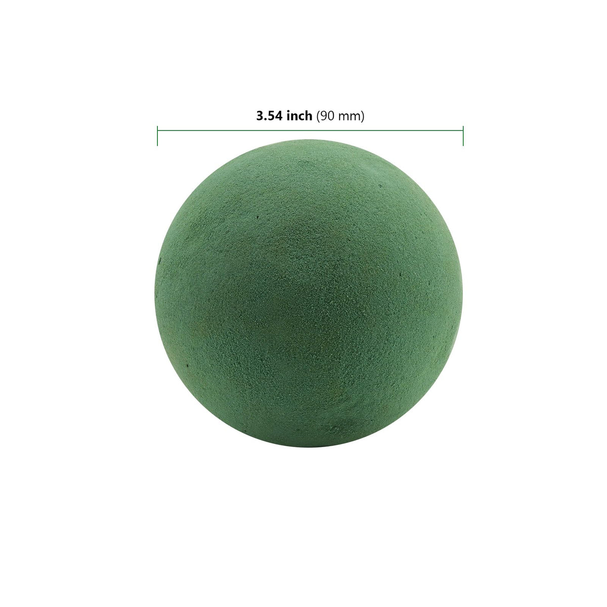 HAKZEON 12 PCS 3.54 Inch Green Round Floral Dry Foam Balls, Large Foam Spheres for Artificial Flower Arrangements， DIY Crafts Decor