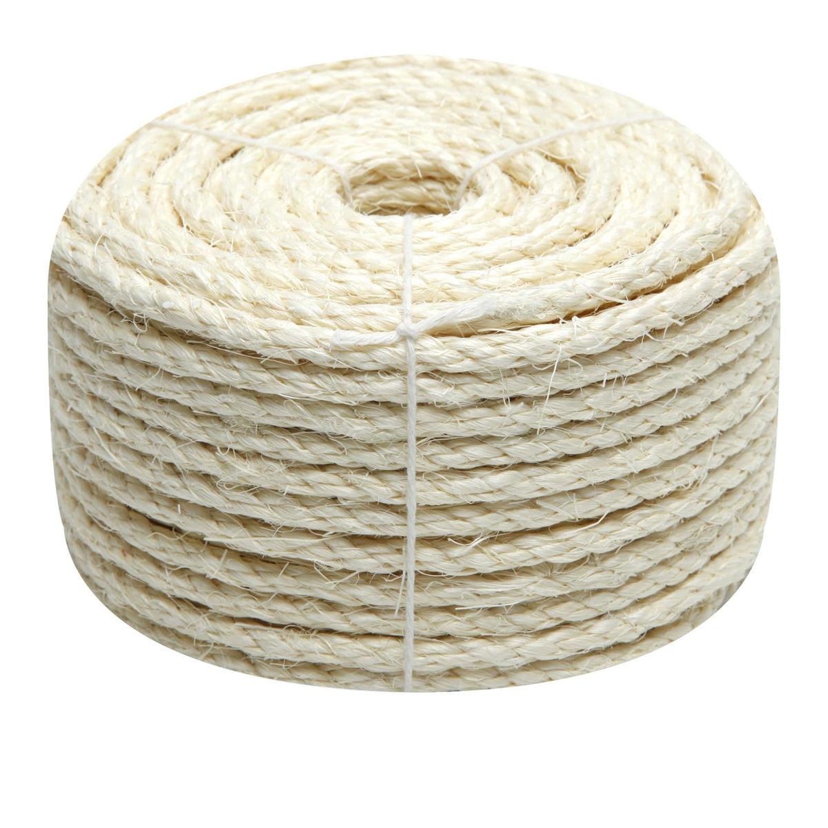 Natural Sisal Rope 1/4 Inch 32-Feet for Cat Tree Tower Repair and Replace Scratching Post, DIY Hemp Twine Rope for Cat Scratching Furniture Window Perch and Crafts Gardening Home Decorating