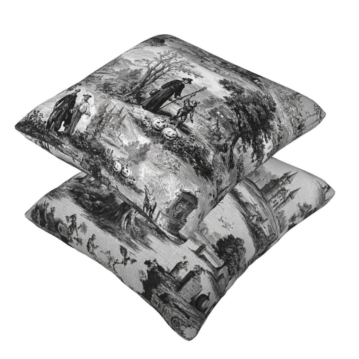 Ecixzyo Halloween Throw Pillow Covers 18x18 Set of 2 Square Pillow Case for Home Decor Couch Room