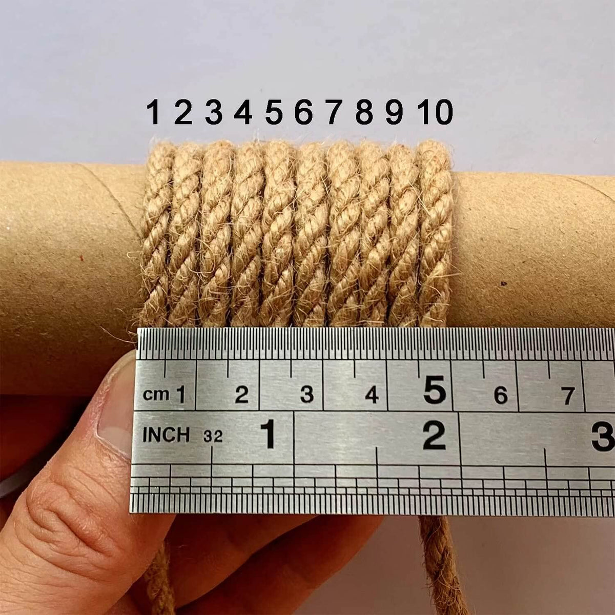 ILIKEEC 5mm Jute Twine, 328 Feet Braided Jute Rope, Heavy Duty and Thick Twine Rope for DIY Artwork, Bundling, Home Decor, Gardening Applications