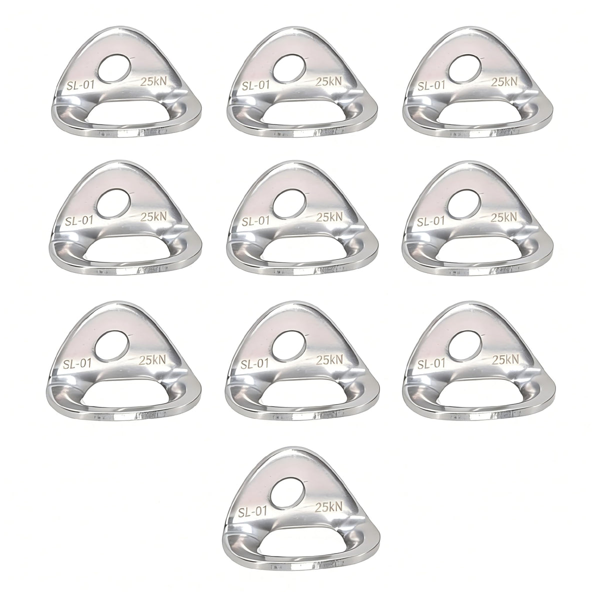 10Pack 25kN 316 Stainless Steel Climbing Bolt Hangers Professional Rock Climbing Anchors & Anchor Plate for Rappelling, Cave Exploration Aerial Work & Rescue, Heavy Duty Outdoor Climbing Gear
