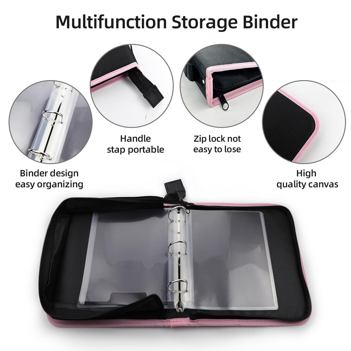 10 PCS 6.5 Inch Stamp and Die Storage Bag with Rubber Magnetic Sheets and Die Cut Storage Pockets Envelopes Binder, Die Storage Set Stencil Organizer for Card Making & Scrapbooking