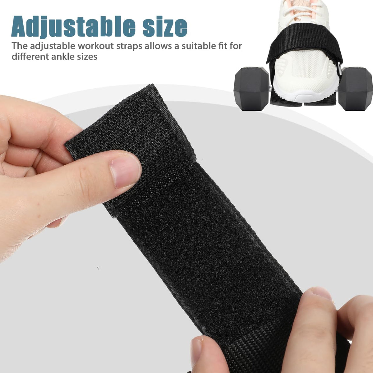 Toddmomy 2Pcs Dumbbell Foot Attachment Adjustable Ankle Straps Tibialis Trainer for Leg Strength Training Home Gym Workouts