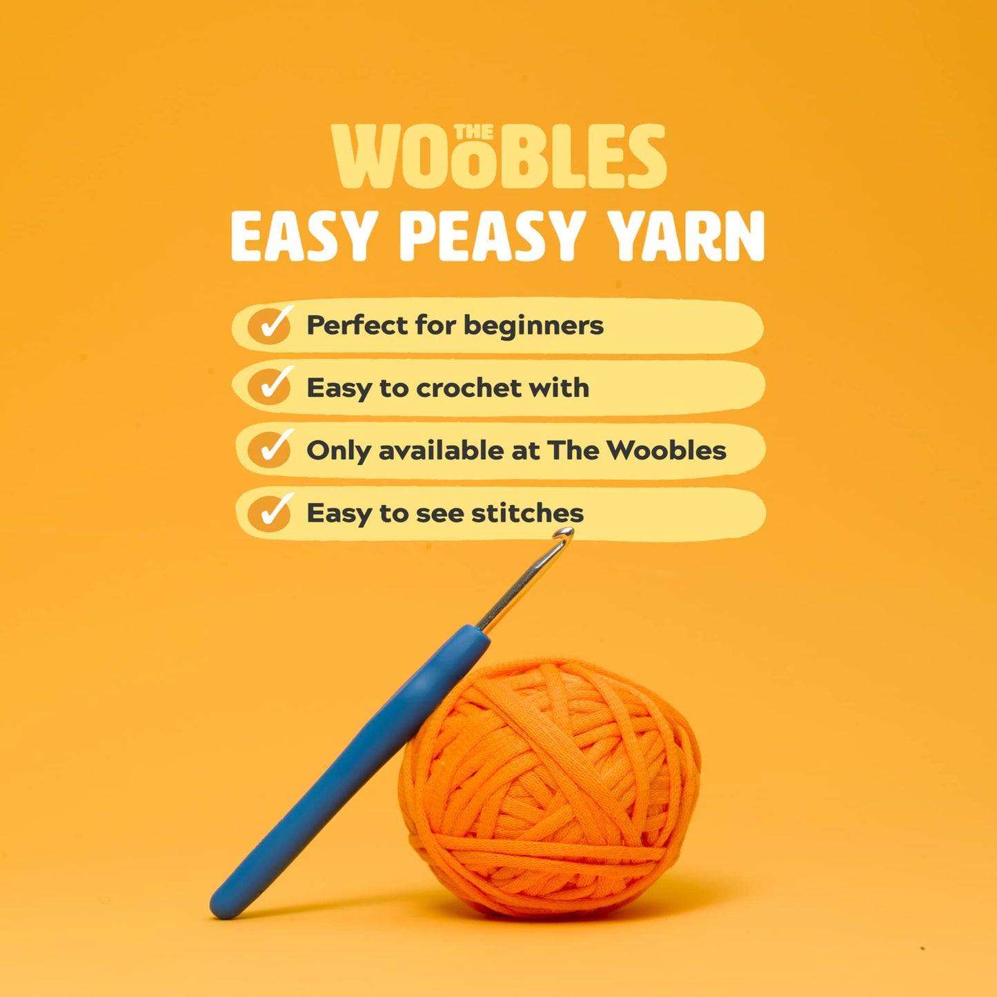 The Woobles Crochet Kit for Beginners - Easy Arts and Crafts Knitting & Crochet Animals Kit All in One Bundle As Seen On Shark Tank - (Penguin,Chick,Fox & Bunny) with Easy Peasy Yarn