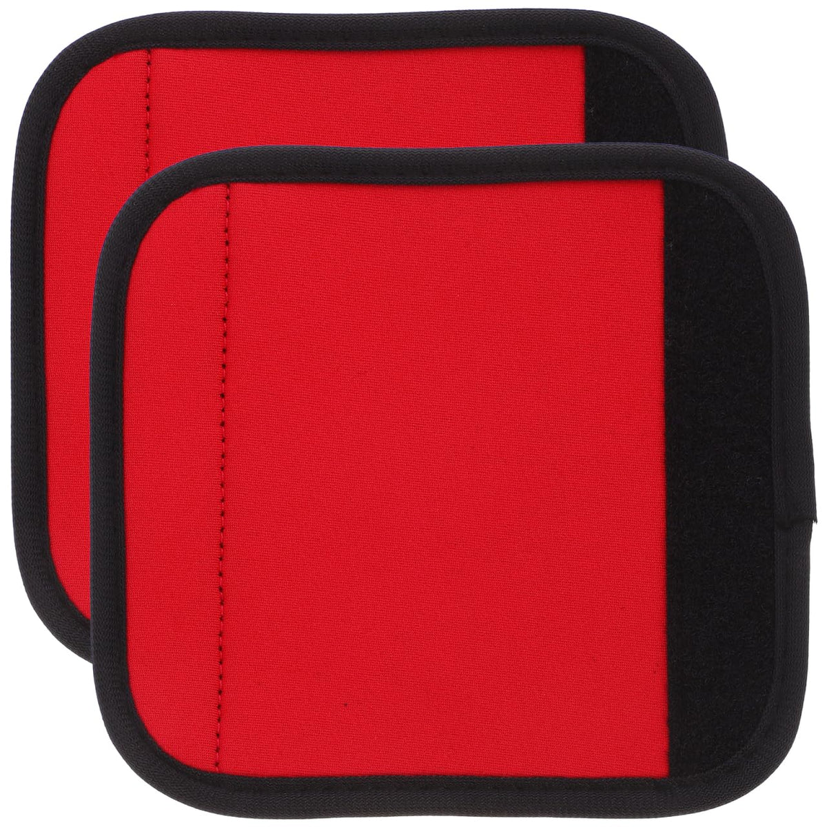 HANABASS 2 Pack Barbell Grip Pads, Red Polyester Dumbbell Handle Wraps for Weightlifting, Pull Up Bars, Powerlifting and Home Gym Training