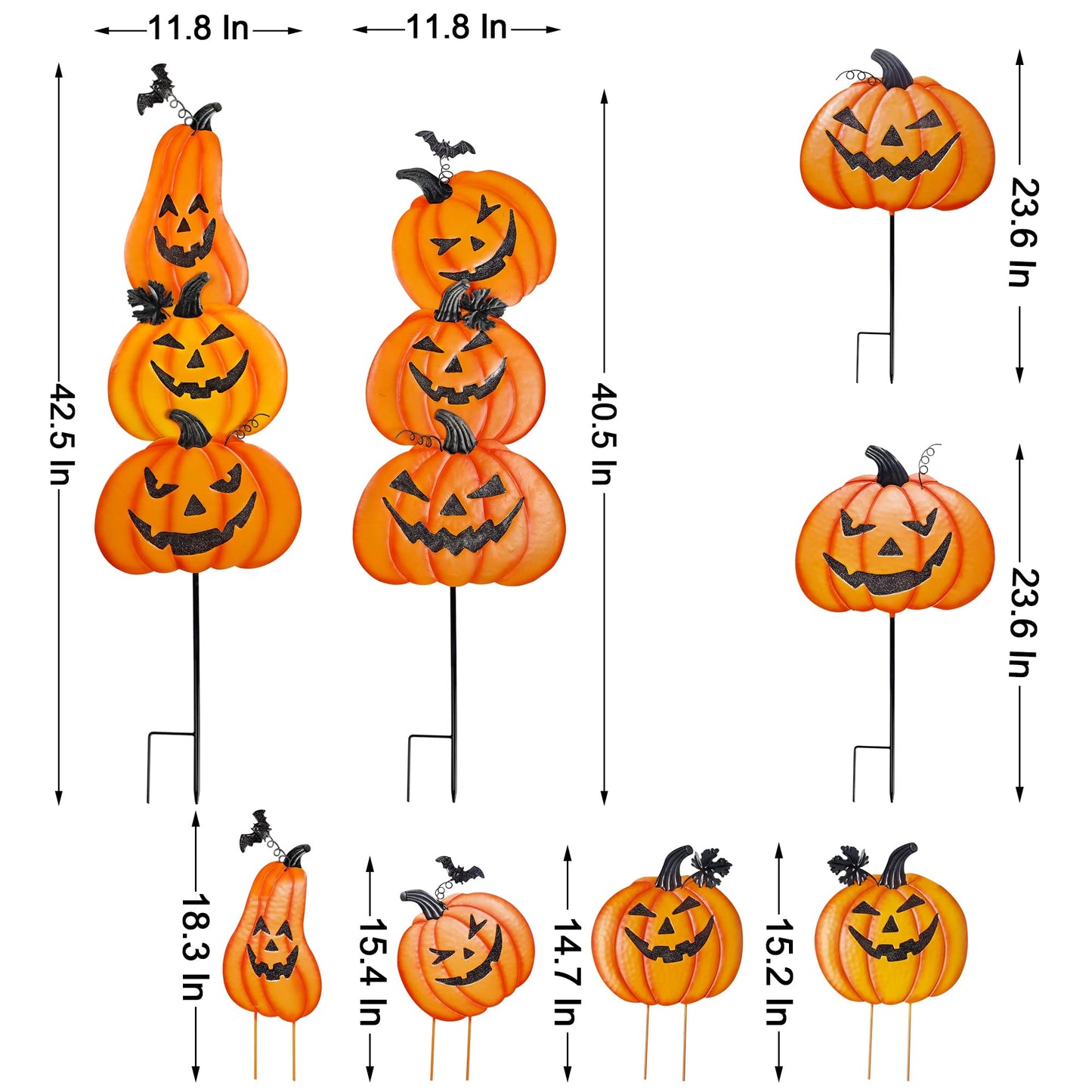 Ridota 2 Pack Halloween Yard Decoration Stakes, Trick or Treat Happy Halloween Yard Signs for Halloween Outdoor Decor