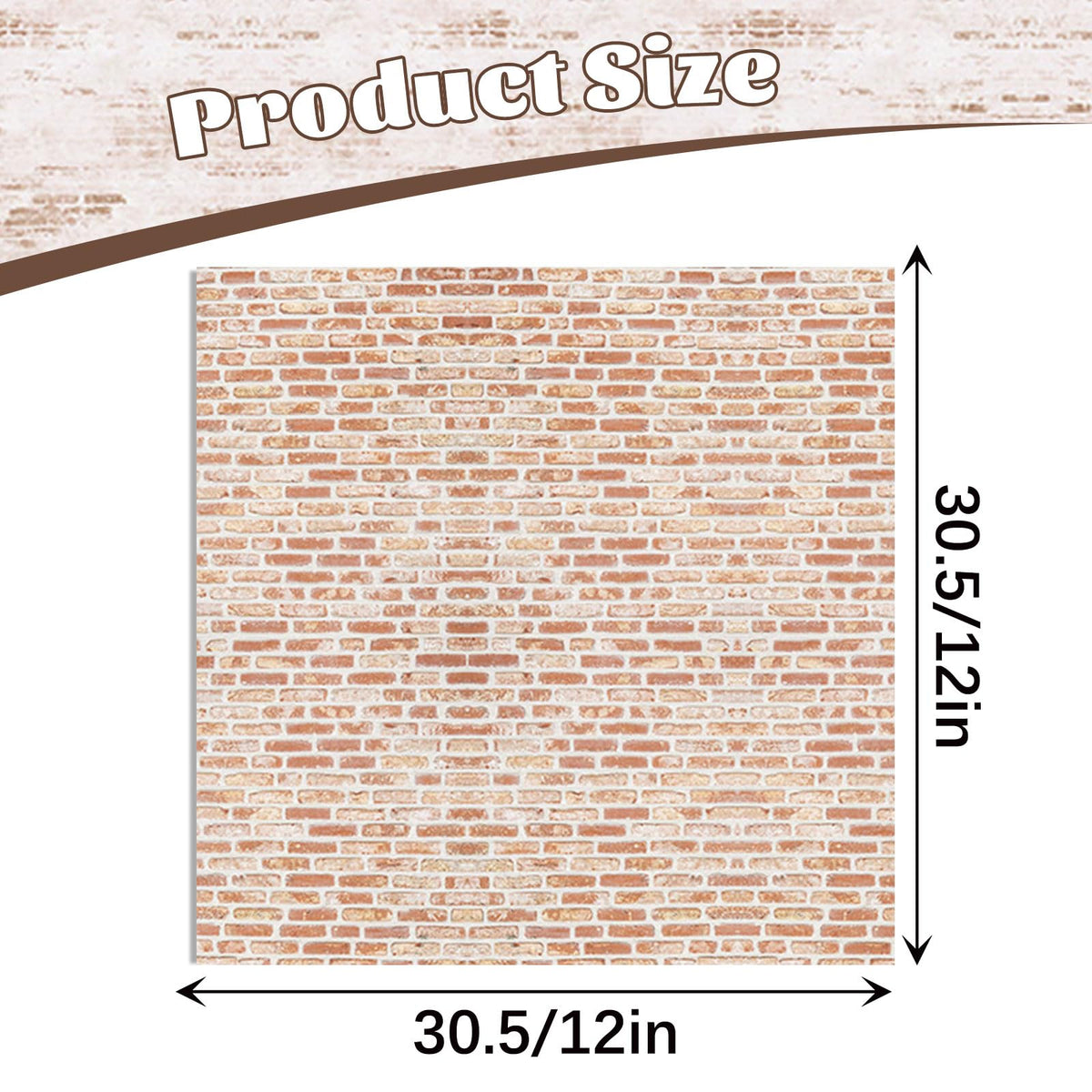 24 Sheets Scrapbook Paper Double Sided Weathered Brick Wall Pattern Decorative Craft Paper for Industrial Card Making, Junk Journal, Urban Art and Photo Decor (Brick Wall Texture, 12x12 Inches)