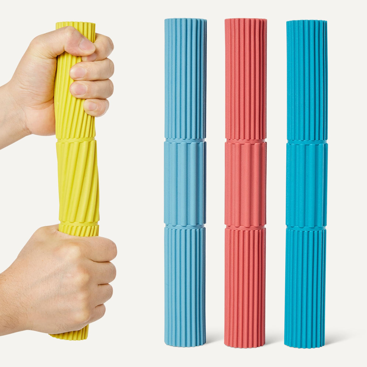 Amazon Basics Flexible Resistance Bar Set of 4, Wrist and Forearm Strengthening Exercise Bars for Physical Training