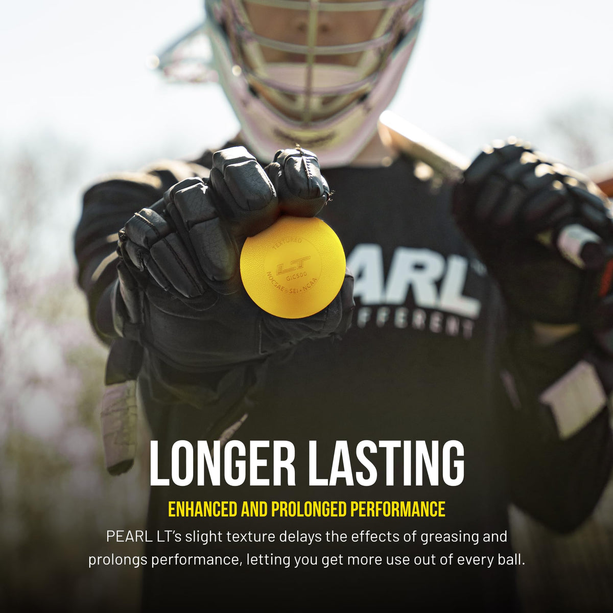 Pearl LT Textured Lacrosse Balls by Guardian Innovations, 10 Pack - SEI Certified Meet NOCSAE Standards for Games. Official Game Balls of Top NCAA Programs, Tournaments and Leagues - Yellow