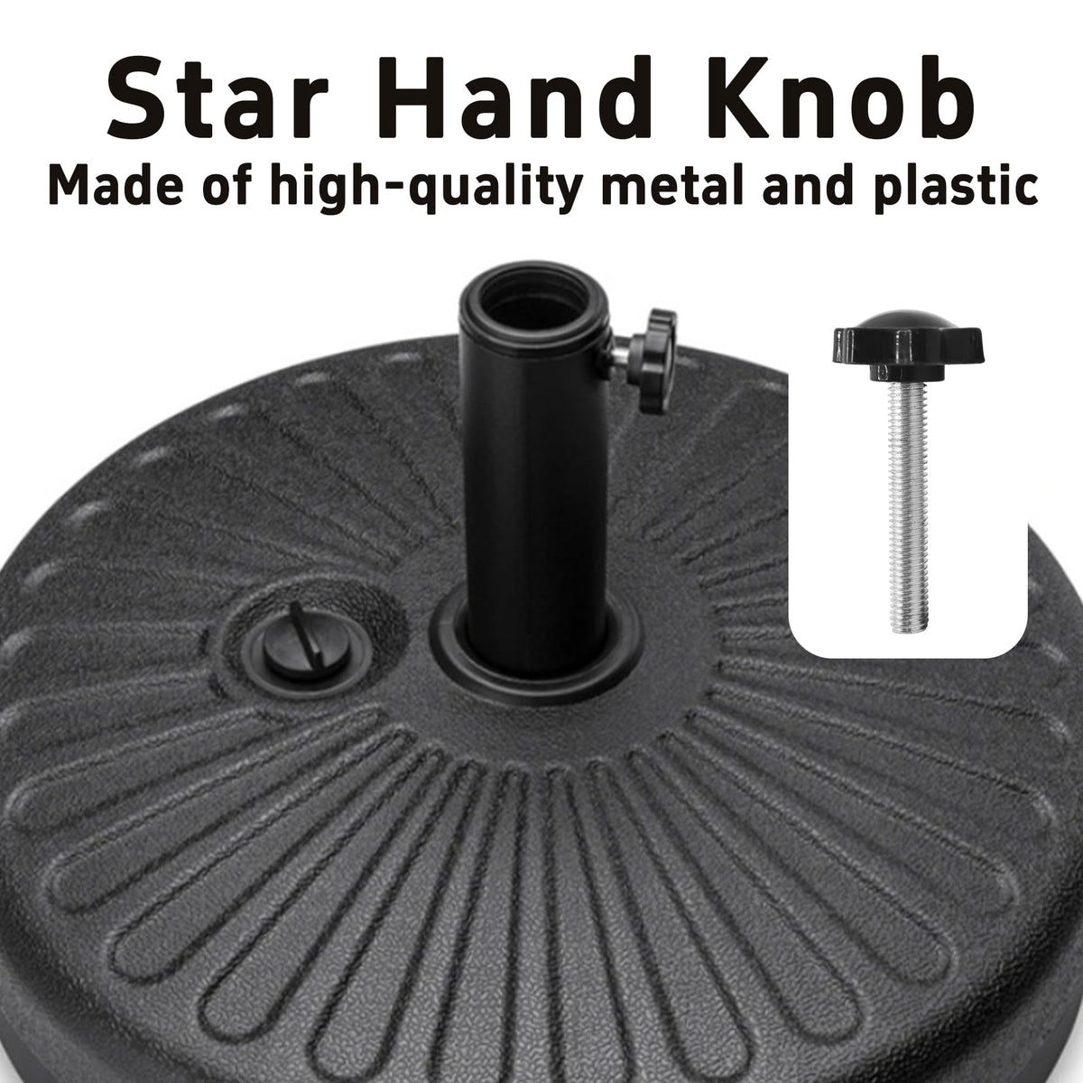Runseaway 4Pcs M8 x 50mm Star Hand Knob Tightening Screws, Plastic Clamping Handle, Threaded Male Replacement Knob for Umbrella Base, Machines, Furniture, Tool Accessories