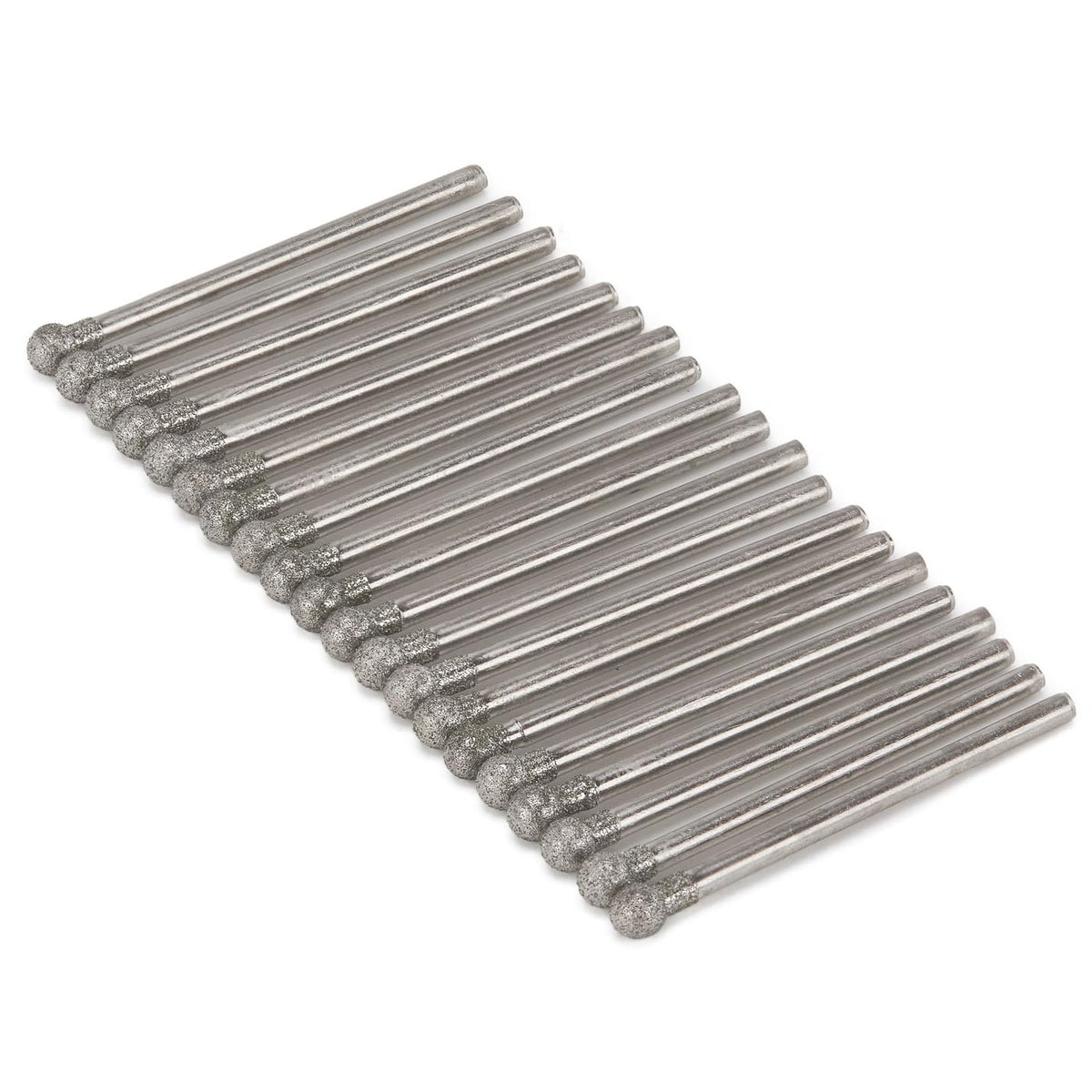 ILOVETOOL 4mm Circular Head Diamond Burs for Stone Carving Tools Pack of 20Pcs