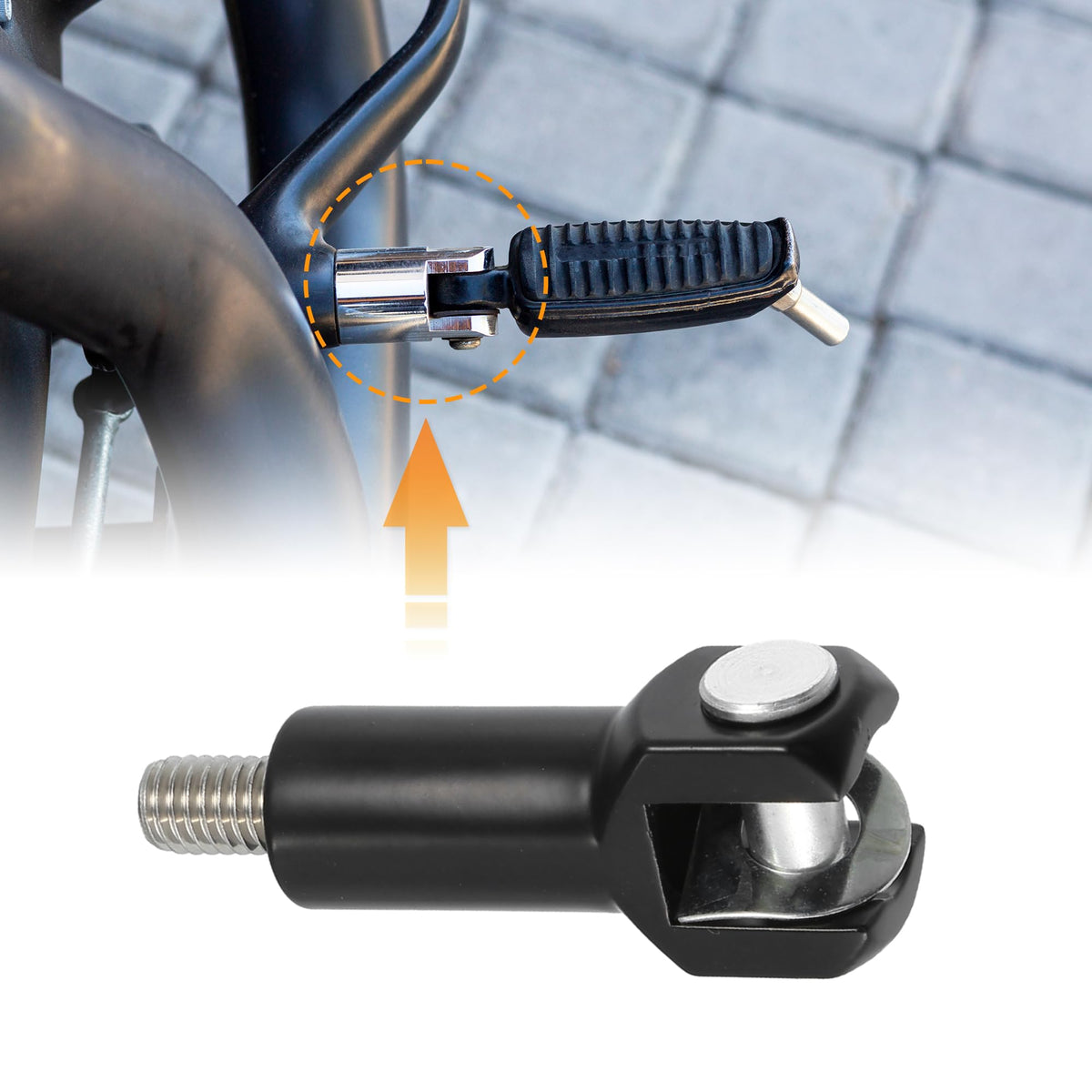 X AUTOHAUX Passenger Foot Peg Supports Mounts Clevis Kit Left and Right Motorcycle Footpeg for Harley Davidson Softail 2000-2006 Footrest Mounting Clevis Hardware Kit Black