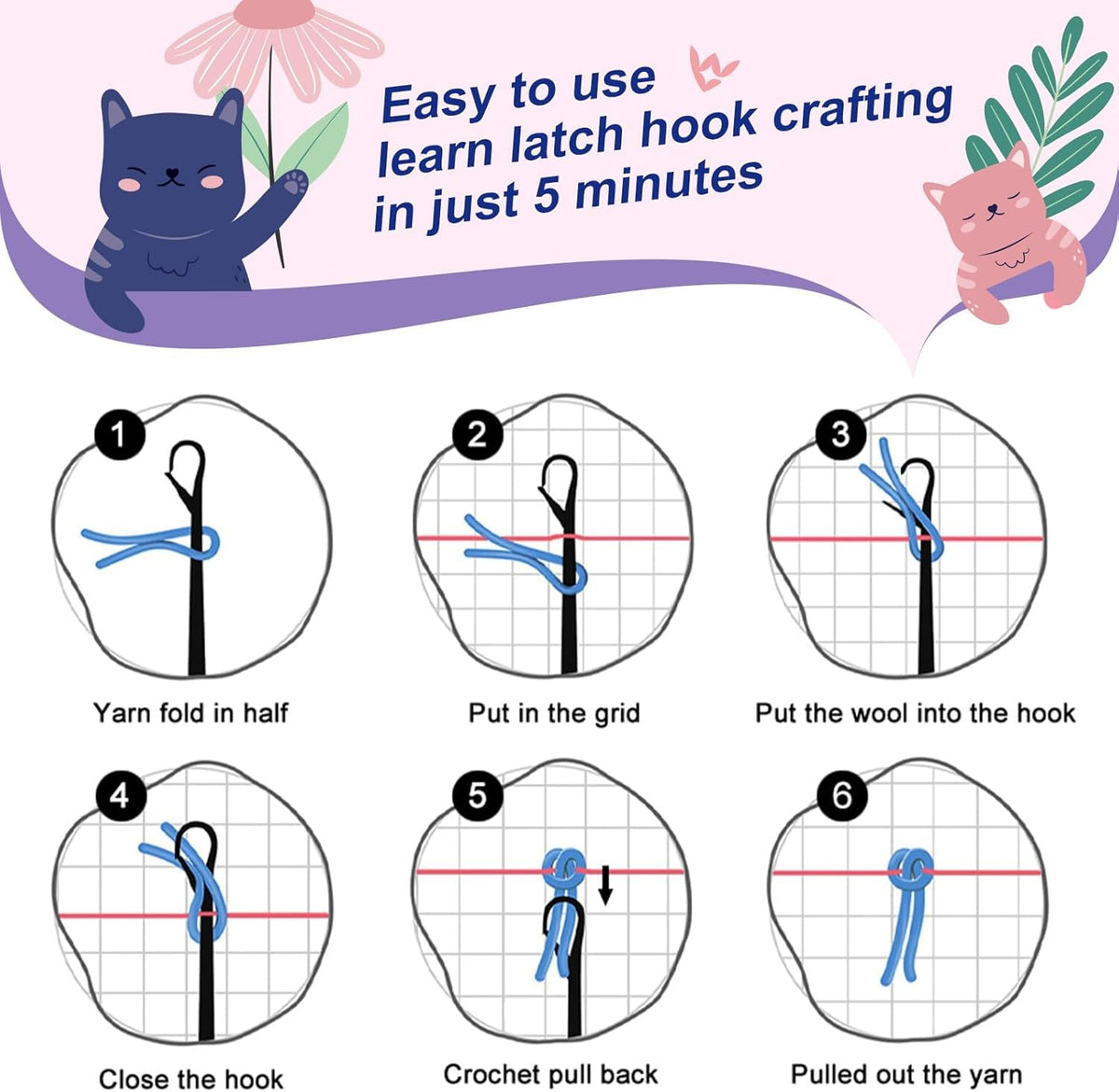 veirousa Halloween Flying Witch Latch Hook Kits for Adults Kids Beginners Pumpkin DIY Latch Hook Rug Kit Pre-Printed Hook and Latch Carpet Making Kits Cross-Stitch Wall Hanging Crochet Set 15x20 Inch