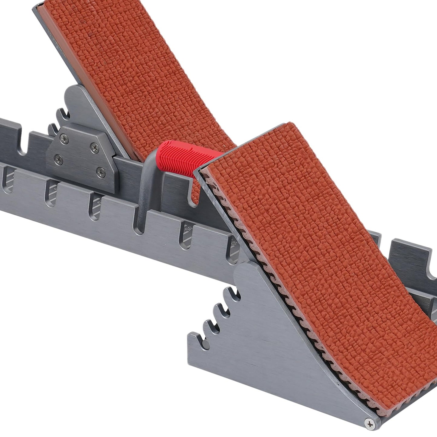 GONGDUN Running Starting Blocks Adjustable Aluminum Alloy Track Starting Block for Competition 4-Angle Adjustable Pedals Equipment for Cinder & Plastic Tracks (9.44 * 35.43in)