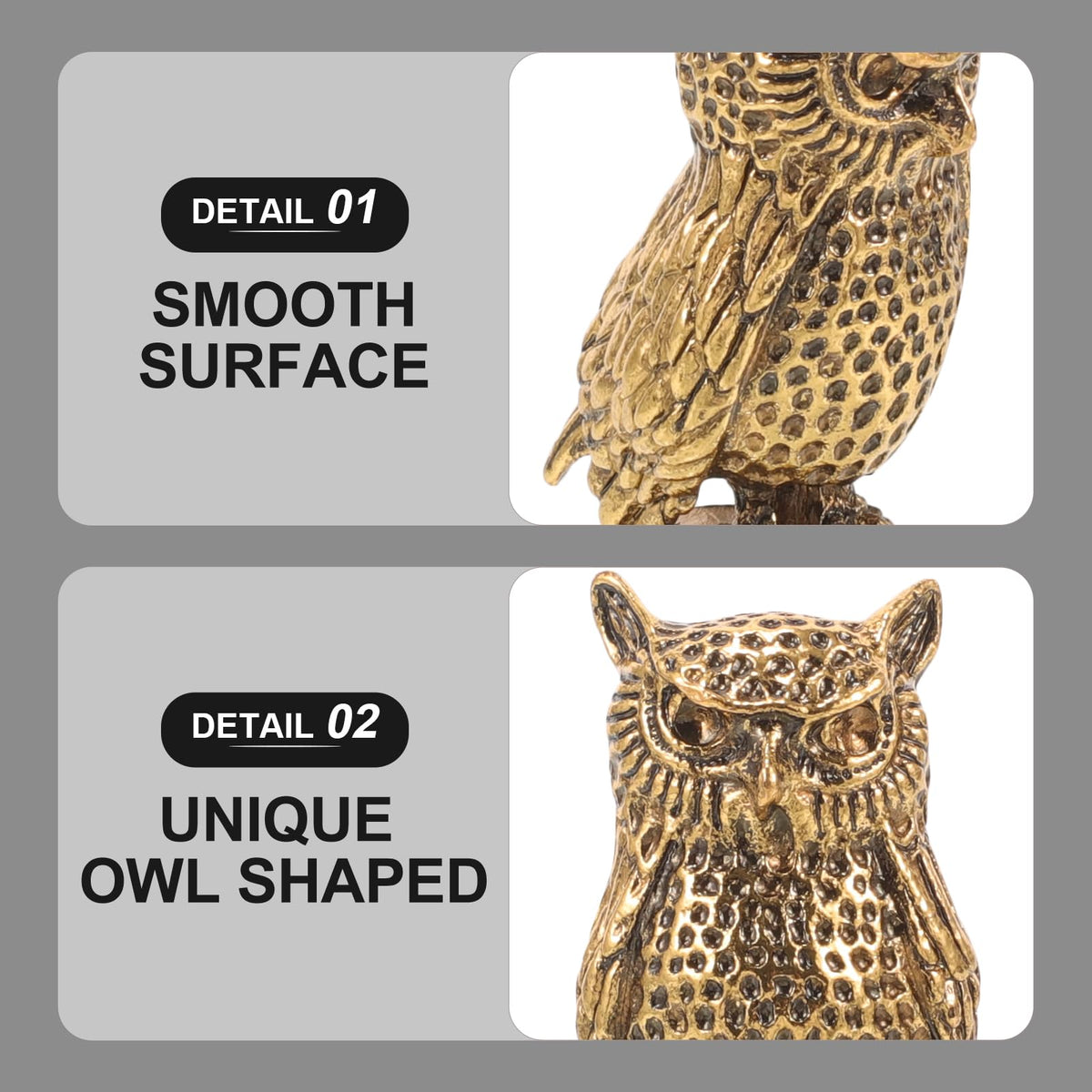 VILLCASE Owl Wax Seal Stamp Handle Only – Golden Metal Replacement Grip for DIY Wedding Invitations, Scrapbooking & Thank-You Cards