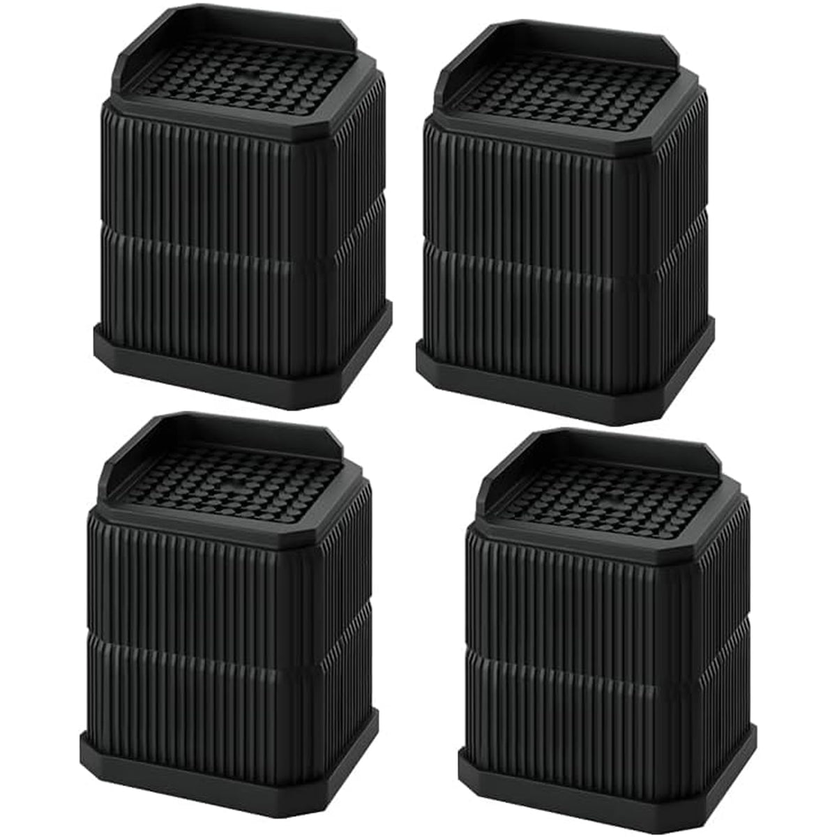 WYCBHZGA 4 Pack Stackable Treadmill Incline Riser Blocks, 4 Inch Height Lift for Leveling & Uphill Training, Heavy Duty Support up to 4000 lbs, for Gym and Home Use