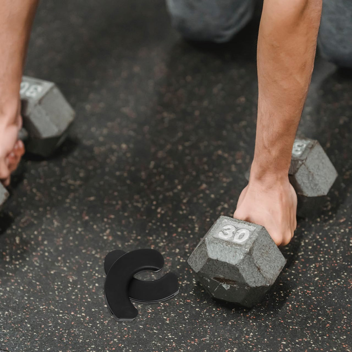 BESPORTBLE Deadlift Jack 20pcs Dumbbell Pads Practical Dumbbell Holders Replacement Parts Exercise Equipment Home Gym Fitness Supplies Black Powerlifting Chock
