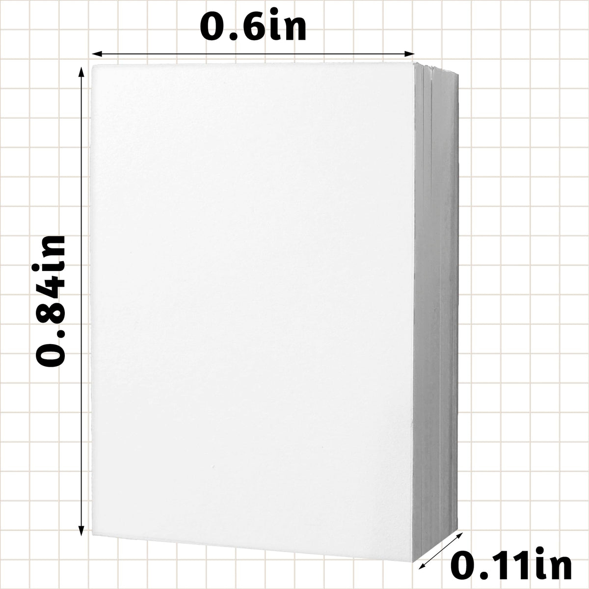 LUFEEMGA 100PCS 1:12 White Book Miniatures Set, Mini Blank Book Dollhouse Tiny Notebook Toy for Mini House, DIY Crafting