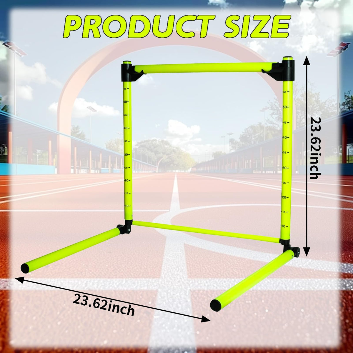 3PC Adjustable Hurdles with 3 Carring Bags, Detachable Agility Training Equipment with Scale, Football Practice Hurdle, Indoor & Outdoor Jumping Speed Hurdles for Athletes, Soccer, Basketball
