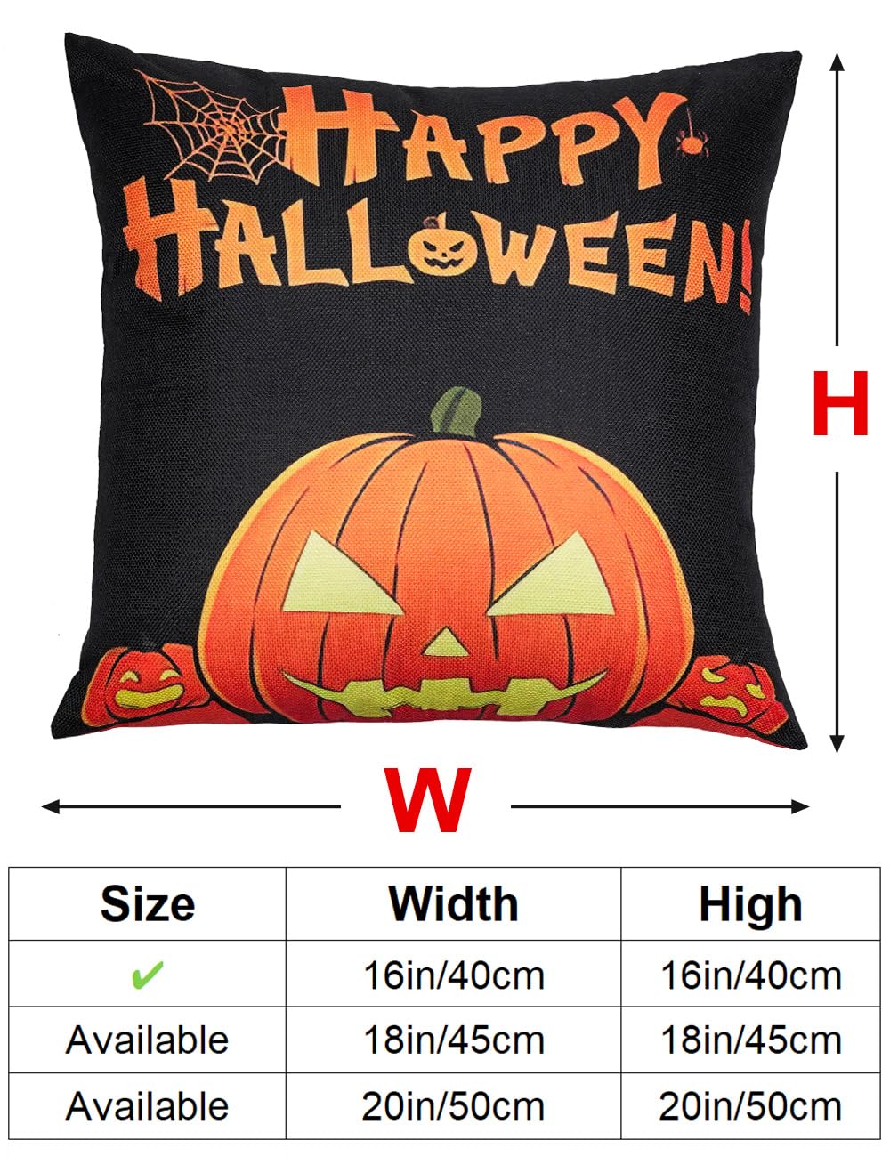 TOYPOPOR Halloween Decorations Double-Side Printing Pillow Covers 16'' x 16'' Set of 4, with 8 Cute Halloween Decor Patterns, Invisible Zipper, Durable Soft Linen Throw Pillow Covers Outdoor Indoor