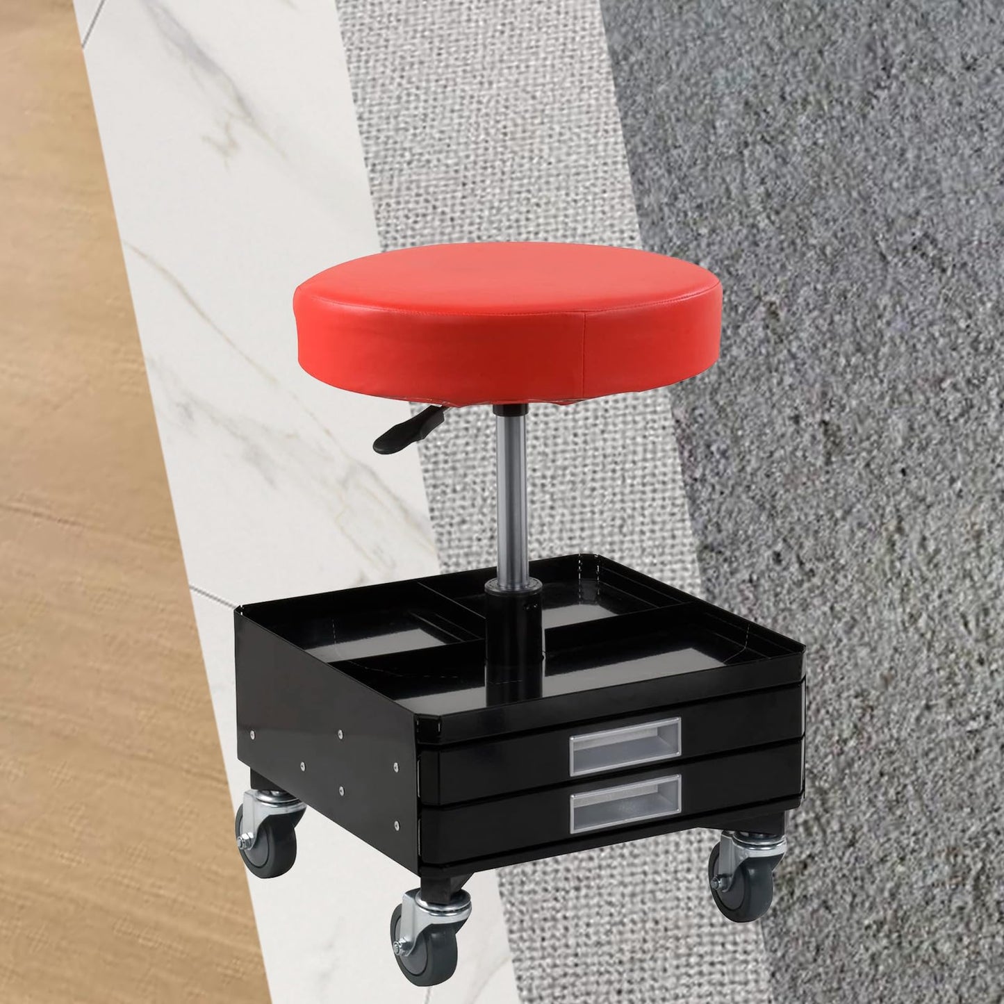 RILIDRI 2-Inch Swivel Stem Caster, 7/16-Inch Stem Diameter Rubber Wheel, Thermoplastic Rubber TPR Replacement Wheels for Weber Grill Shop Vac - 4 Pack