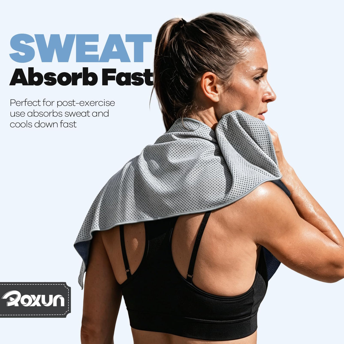 ROXUN 4 Pack Cooling Towels, 40''x12'' Soft Breathable Chilly Neck Ice Towel for Workout Running Golf Gray+Dark Gray+Pink+Light Pink