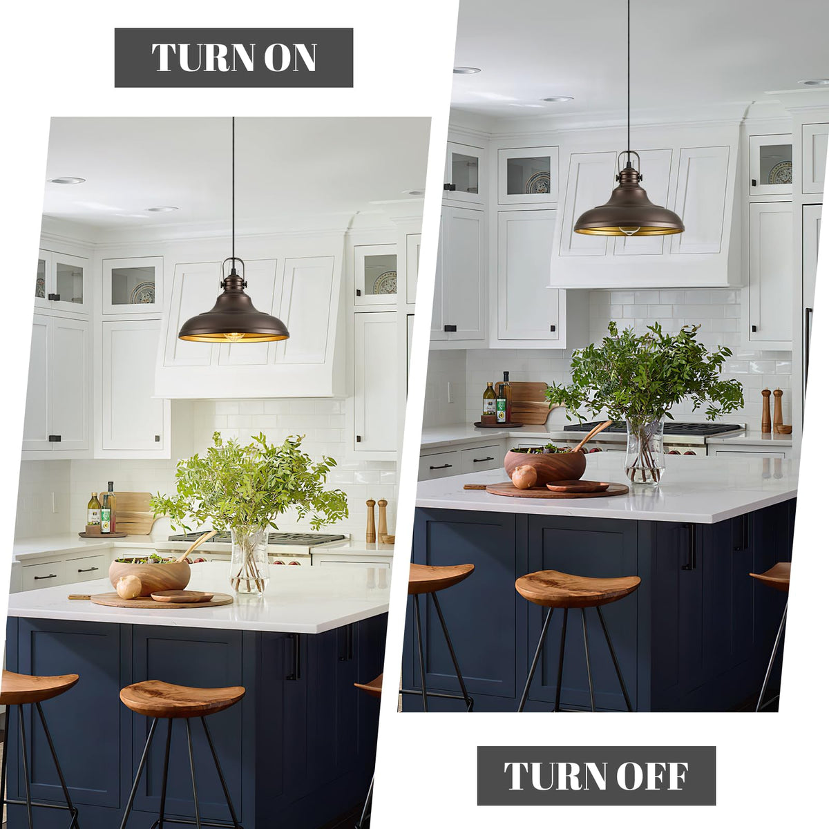 Haolaike Oil Rubbed Bronze Pendant Light, Metal, 2 Packs, Modern Design for Kitchen Island, Model Haolaike-ORB-Pendant-Light