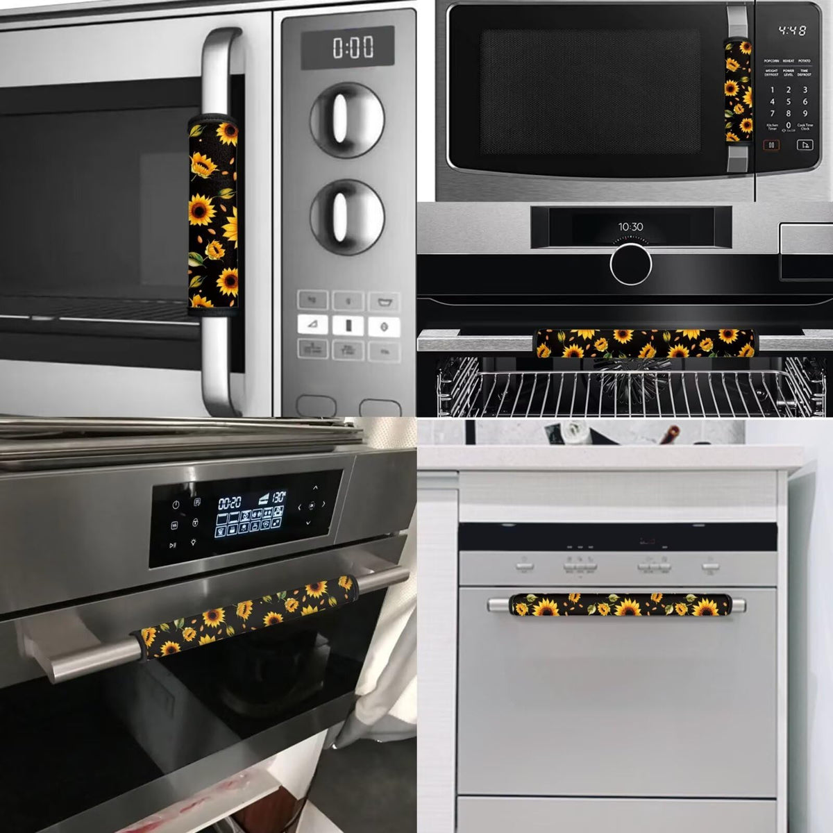ASQVTIFE 6 Pieces Sunflower Refrigerator Handle Covers Hippie Sunflower Decorations Fridge Refrigerator Door Handle Covers for Fridge Microwave Oven Dishwasher Handle Protector