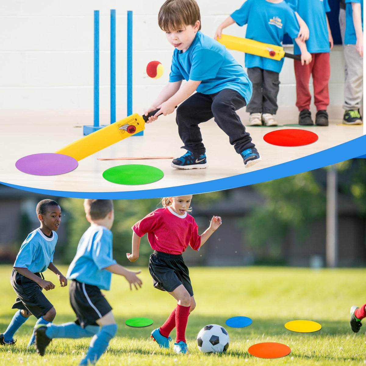 WildTracks 9 inch Spot Markers Flat Field Cones, Non Slip Rubber Agility Markers Flat Field Cones for Soccer Basketball Sports Speed Agility Training (24 pcs)